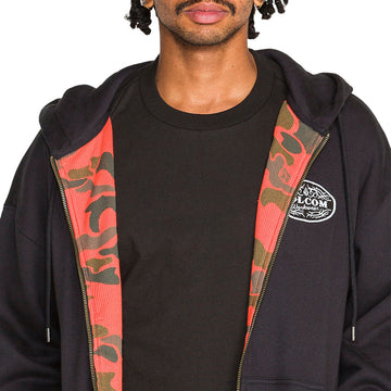 Volcom On The Hunt Workwear Zip Hoodie - Antique Black