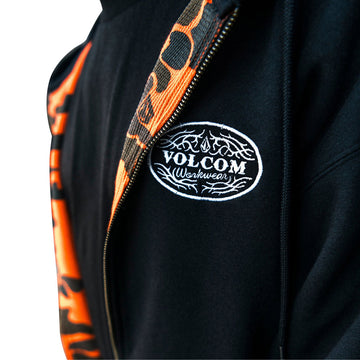 Volcom On The Hunt Workwear Zip Hoodie - Antique Black