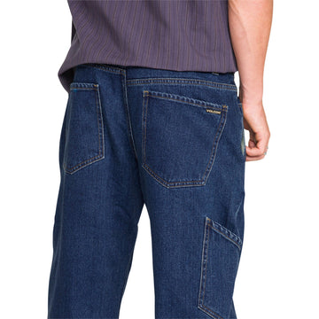 Volcom Kinkade Utility Denim Jeans - Med Dark Indigo Blue