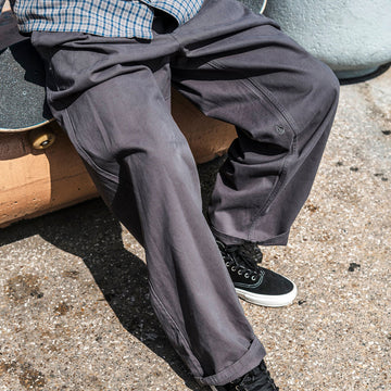 Volcom Chillow Pleat Elastic Waist Pants - Asphalt Black