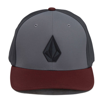 Volcom Stone Tech Flexfit Delta Hat - Burgundy