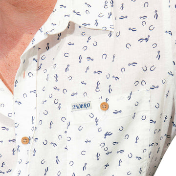 Sendero City Slicker Shirt - Best Of Luck White