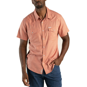 Sendero The Wyatt Pearl Snap Solid Shirt - Nantucket Red
