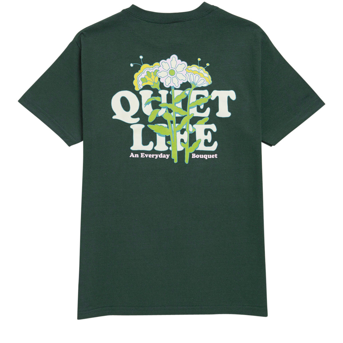 The Quiet Life Everyday Bouquet T-Shirt - Hunter Green image 1