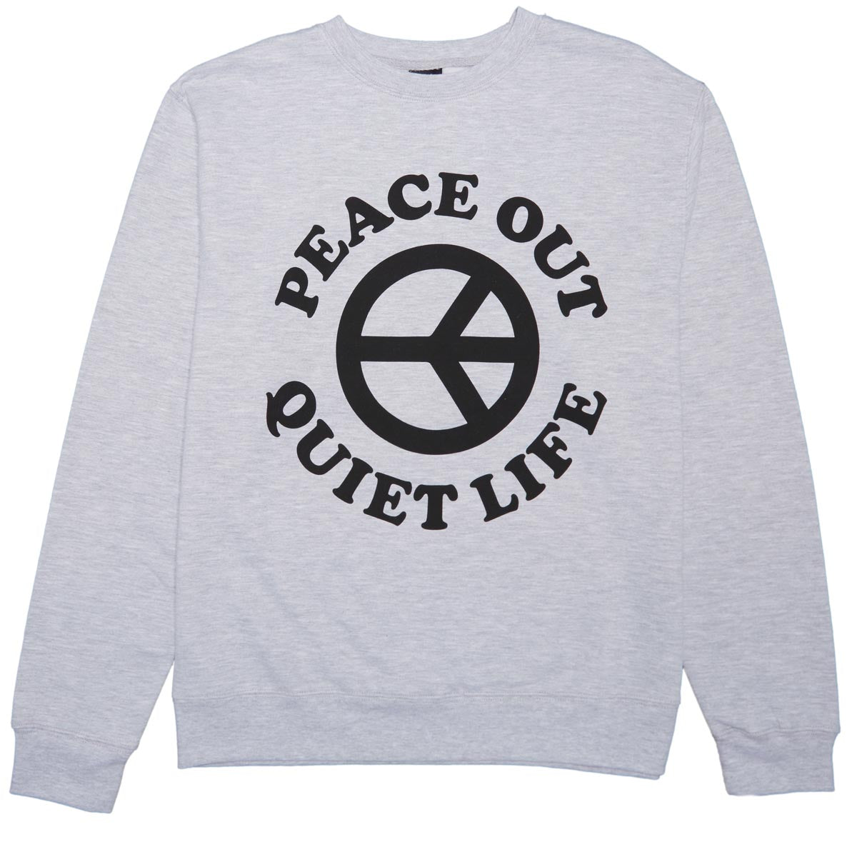 The Quiet Life Peace Out Crewneck Sweatshirt - Athletic Heather image 1