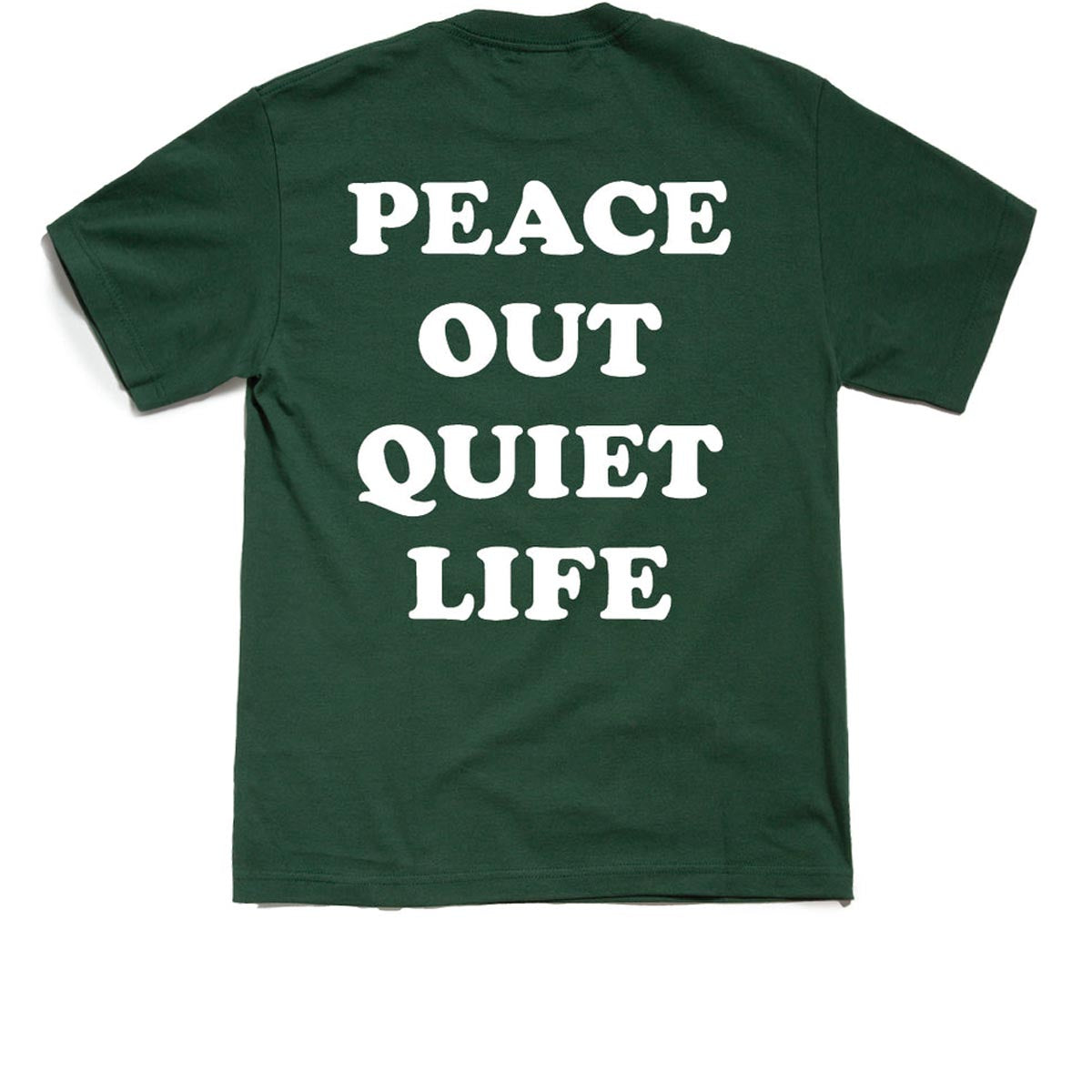 The Quiet Life Peace Out T-Shirt - Hunter Green image 2
