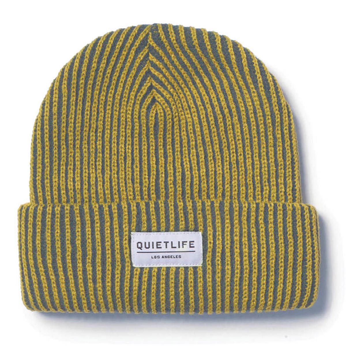 The Quiet Life Vertical Beanie - Yellow/Grey image 1