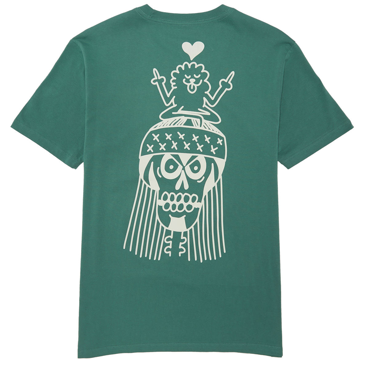 The Quiet Life x Jay Howell Doodle Organic Premium T-Shirt - Pine Green image 1