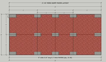Keen Ramps 2' x 8' Mini Half Pipe