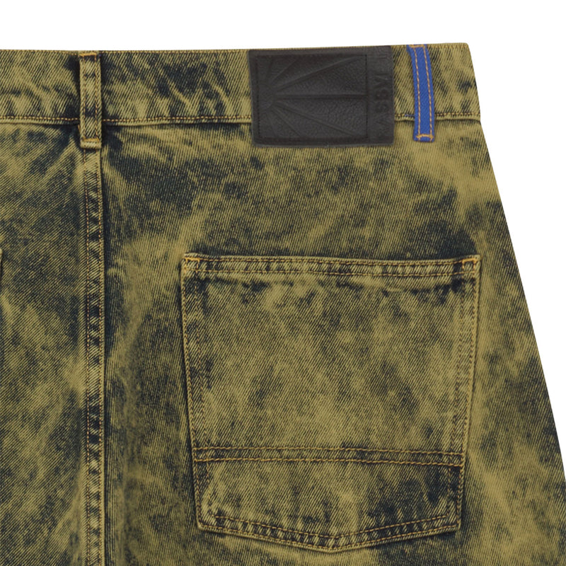 Rassvet Acid Wash Baggy Denim Woven Jeans - Green