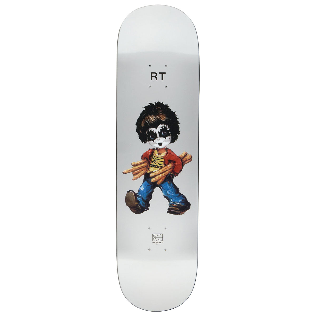 Rassvet Taveira Baguette Skateboard Deck - Silver - 8.375