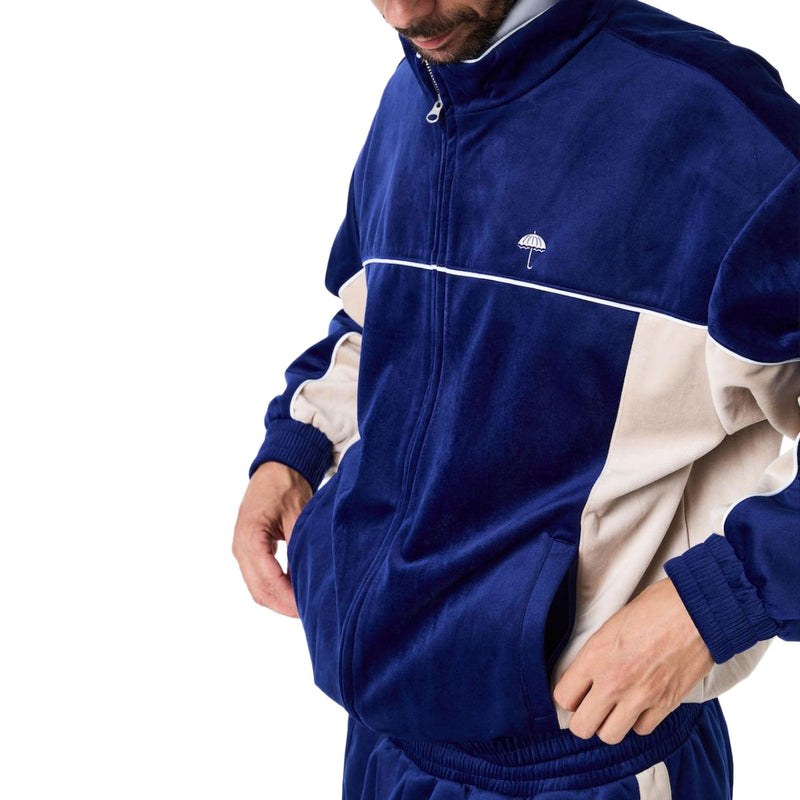 Helas Donny Tracksuit Jacket - Navy/Beige