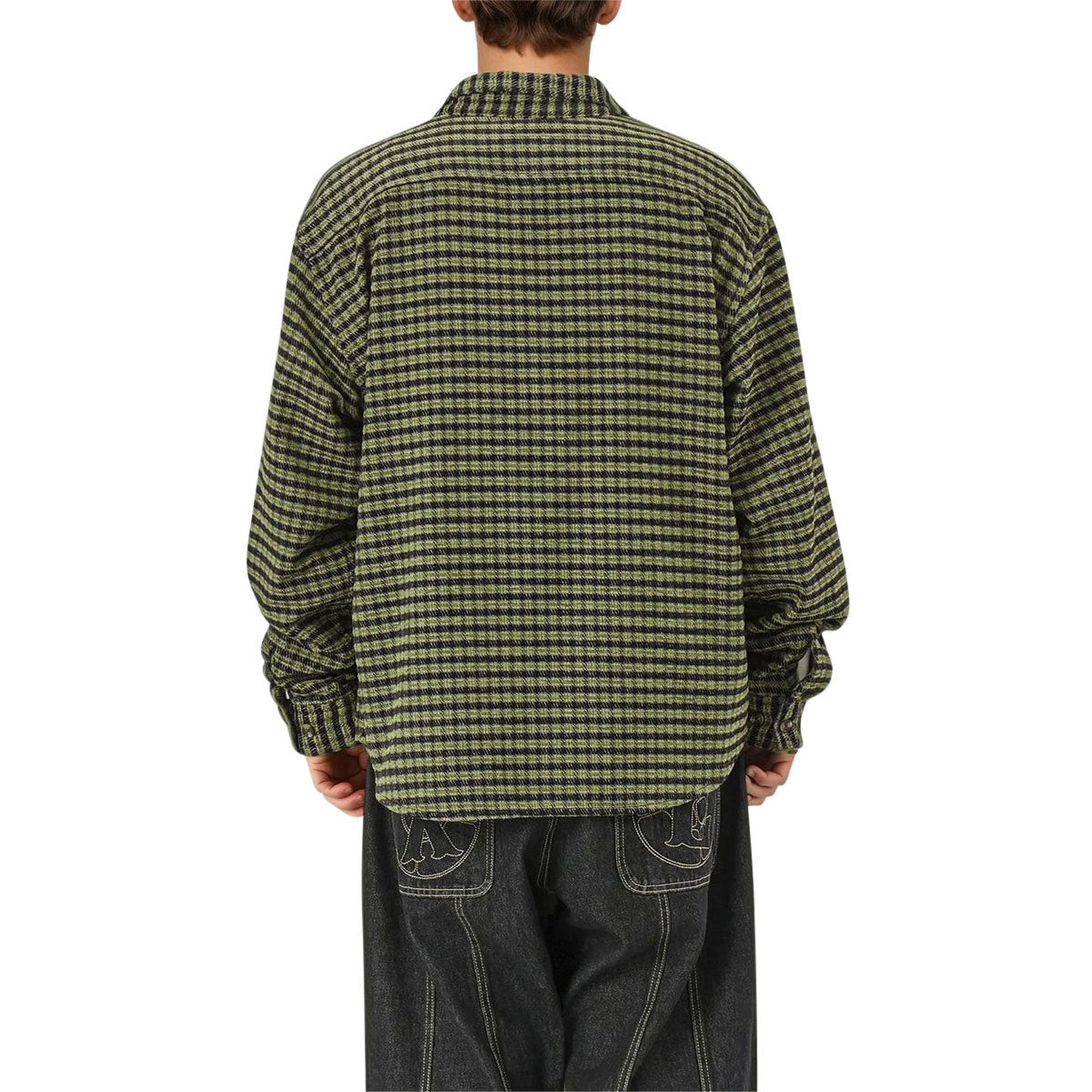 XLarge Long Sleeve Plaid Shirt - Black