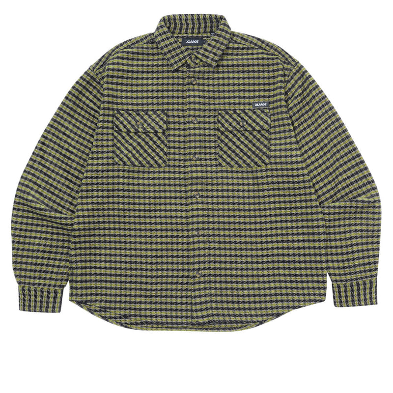 XLarge Long Sleeve Plaid Shirt - Black