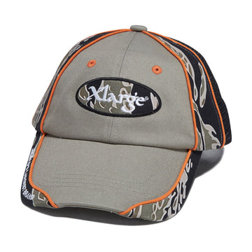 XLarge Red Head Hybrid 6 Panel Hat - Olive