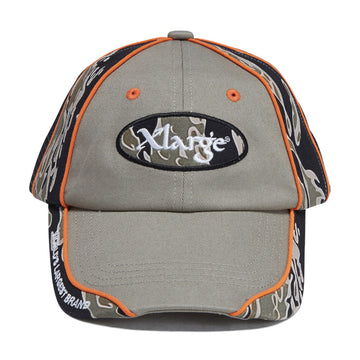 XLarge Red Head Hybrid 6 Panel Hat - Olive