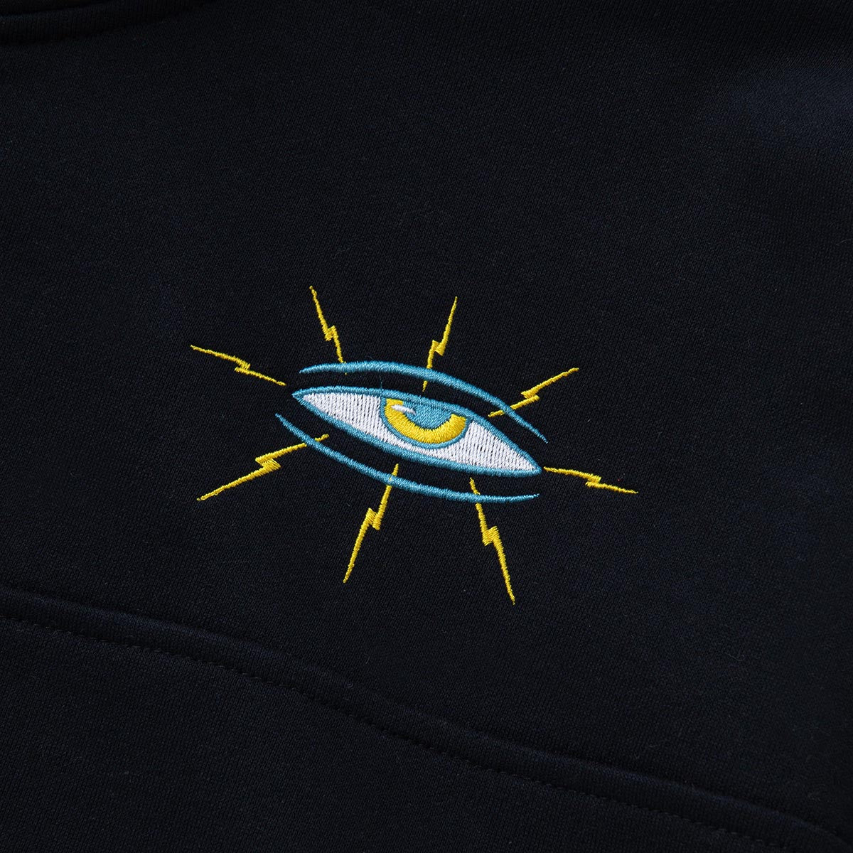 Toy Machine Lightning Eye Rib Line Sweat Half Zip Sweatshirt - Black image 4