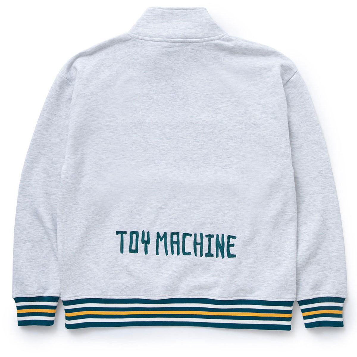 Toy Machine Lightning Eye Rib Line Sweat Half Zip Sweatshirt - Ash Grey image 2