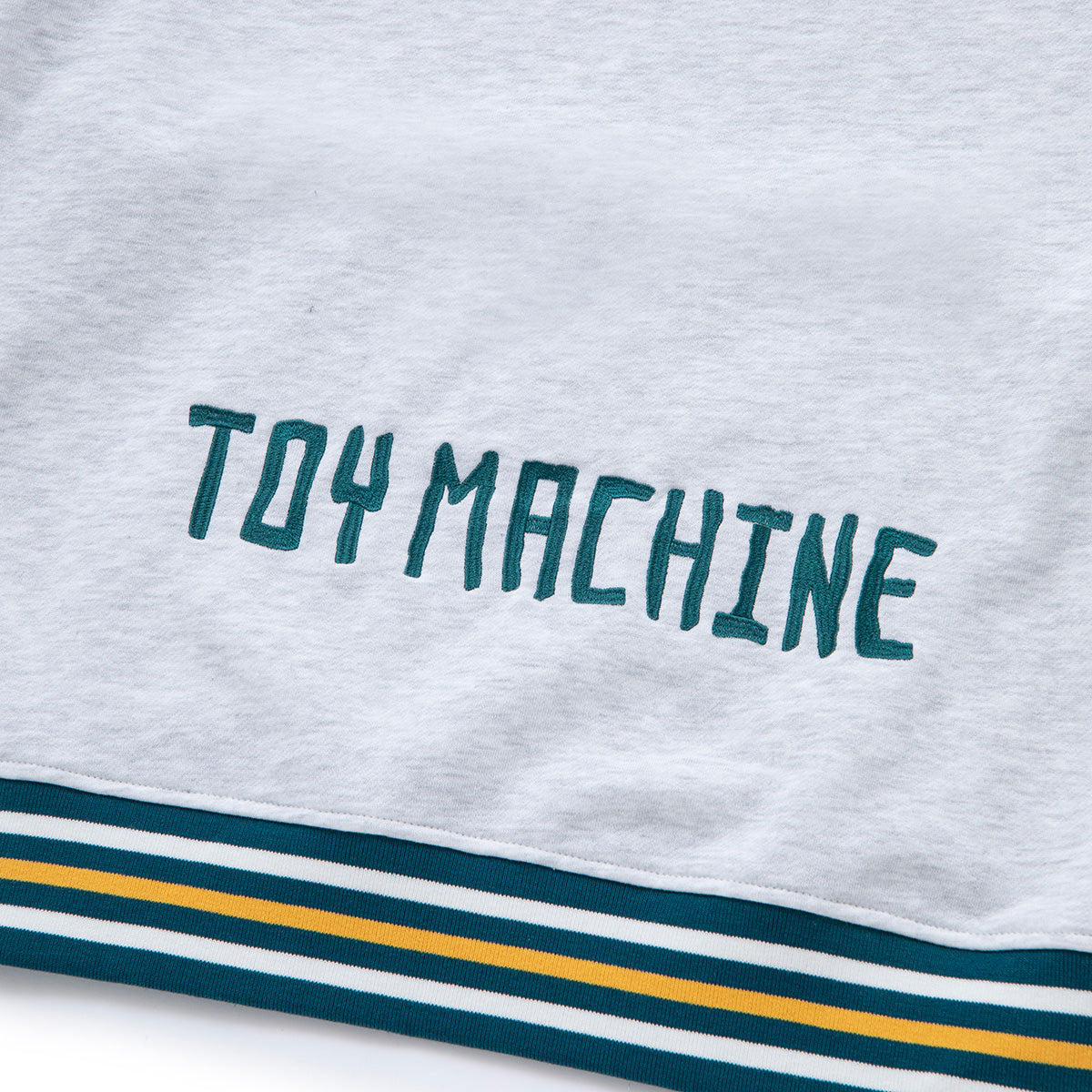Toy Machine Lightning Eye Rib Line Sweat Half Zip Sweatshirt - Ash Grey image 3
