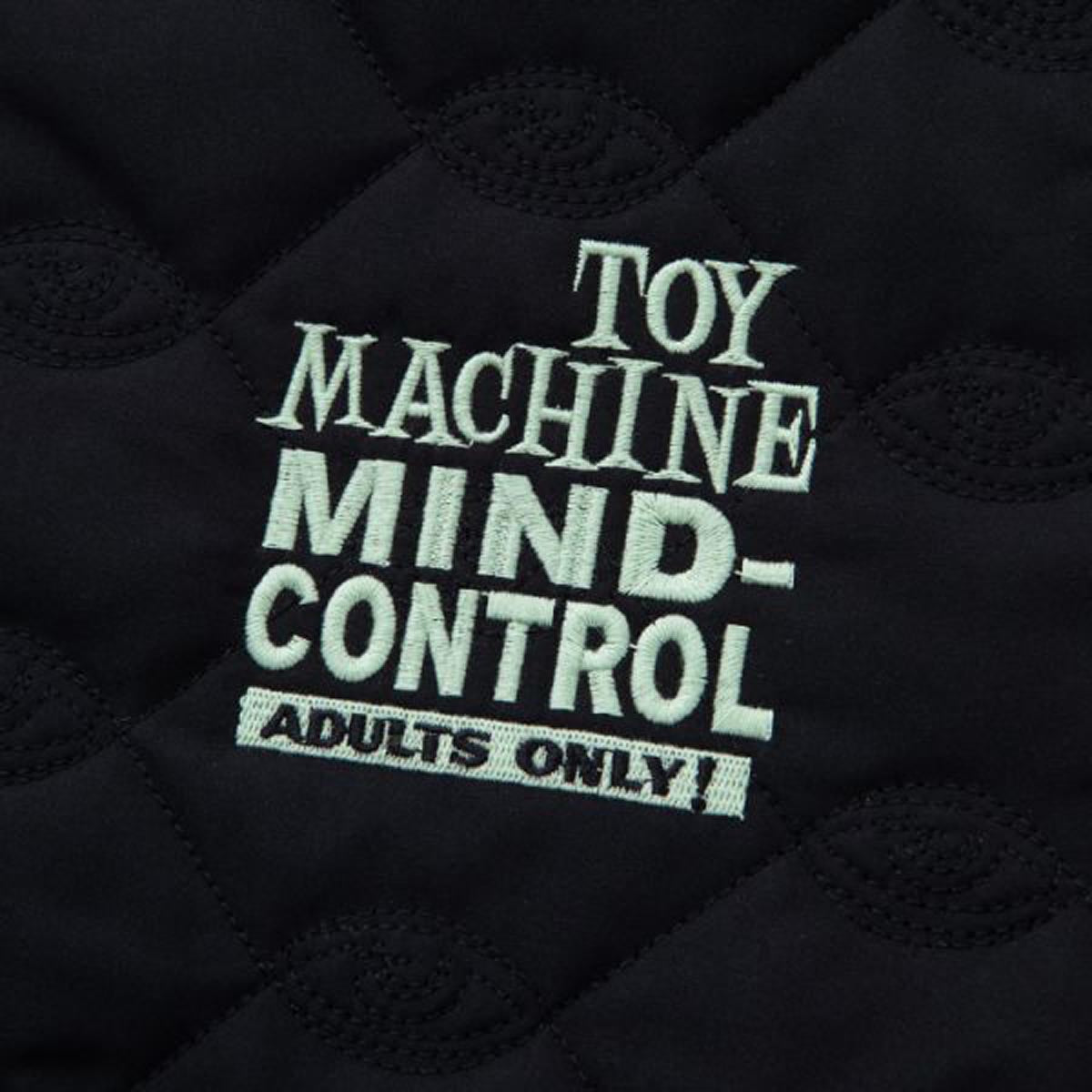 Toy Machine Sect Eye Stitch Quilted Bomber Jacket - Black image 5