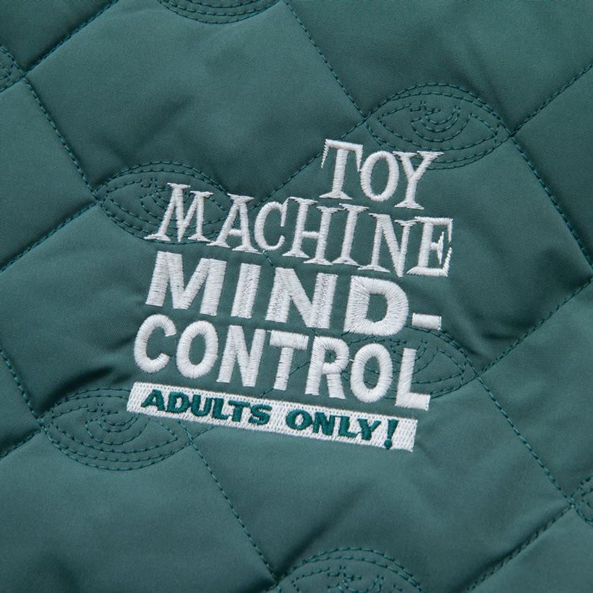 Toy Machine Sect Eye Stitch Quilted Bomber Jacket - Green image 3