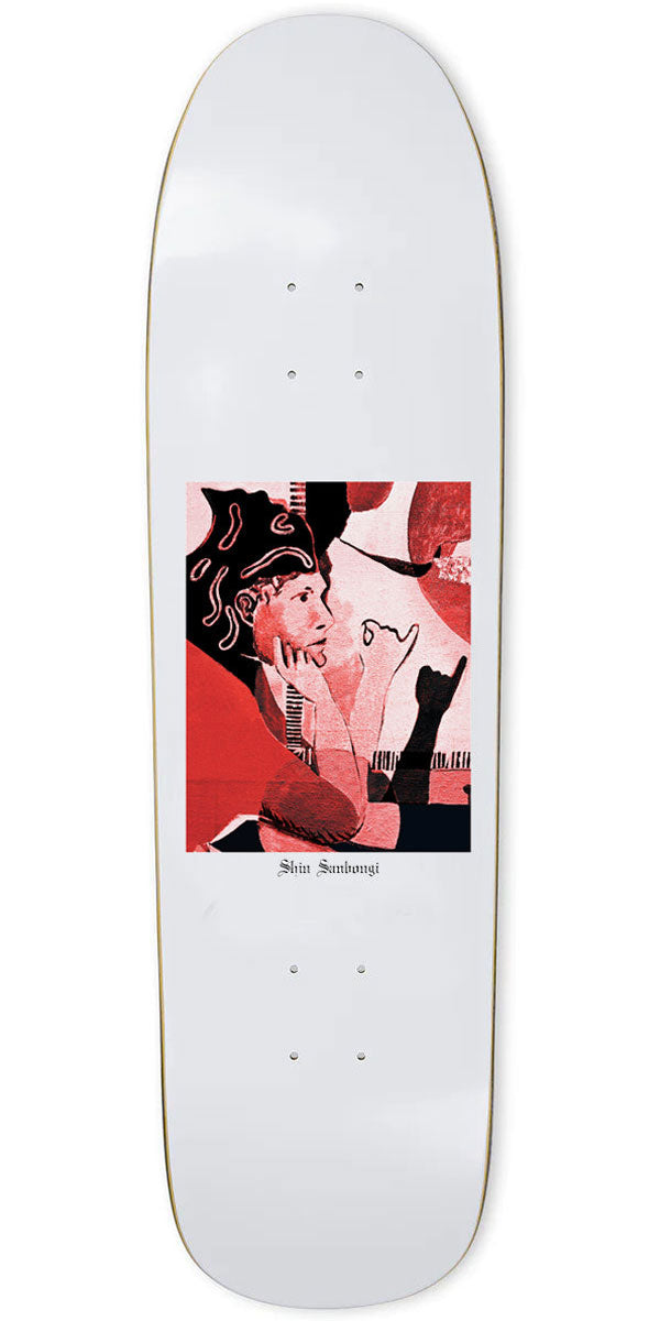 Polar Shin Sanbongi Contact Skateboard Deck - White - 8.50