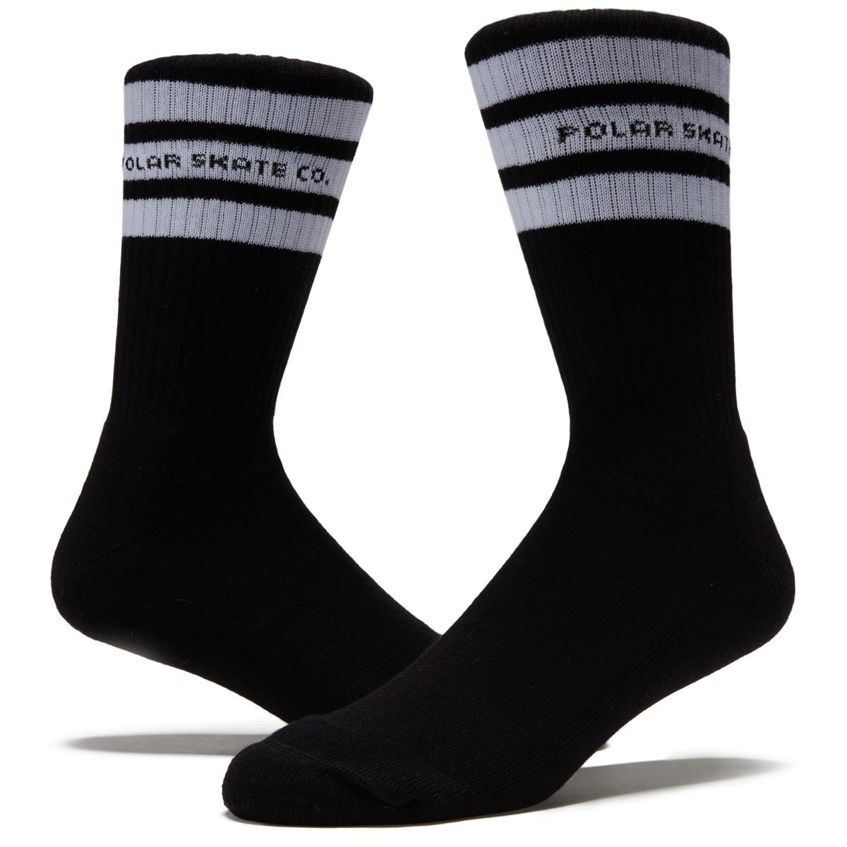 Polar Rib Fat Stripe Socks - Black image 2