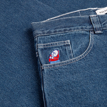 Polar Big Boy OG Logo Jeans - Blue Wash