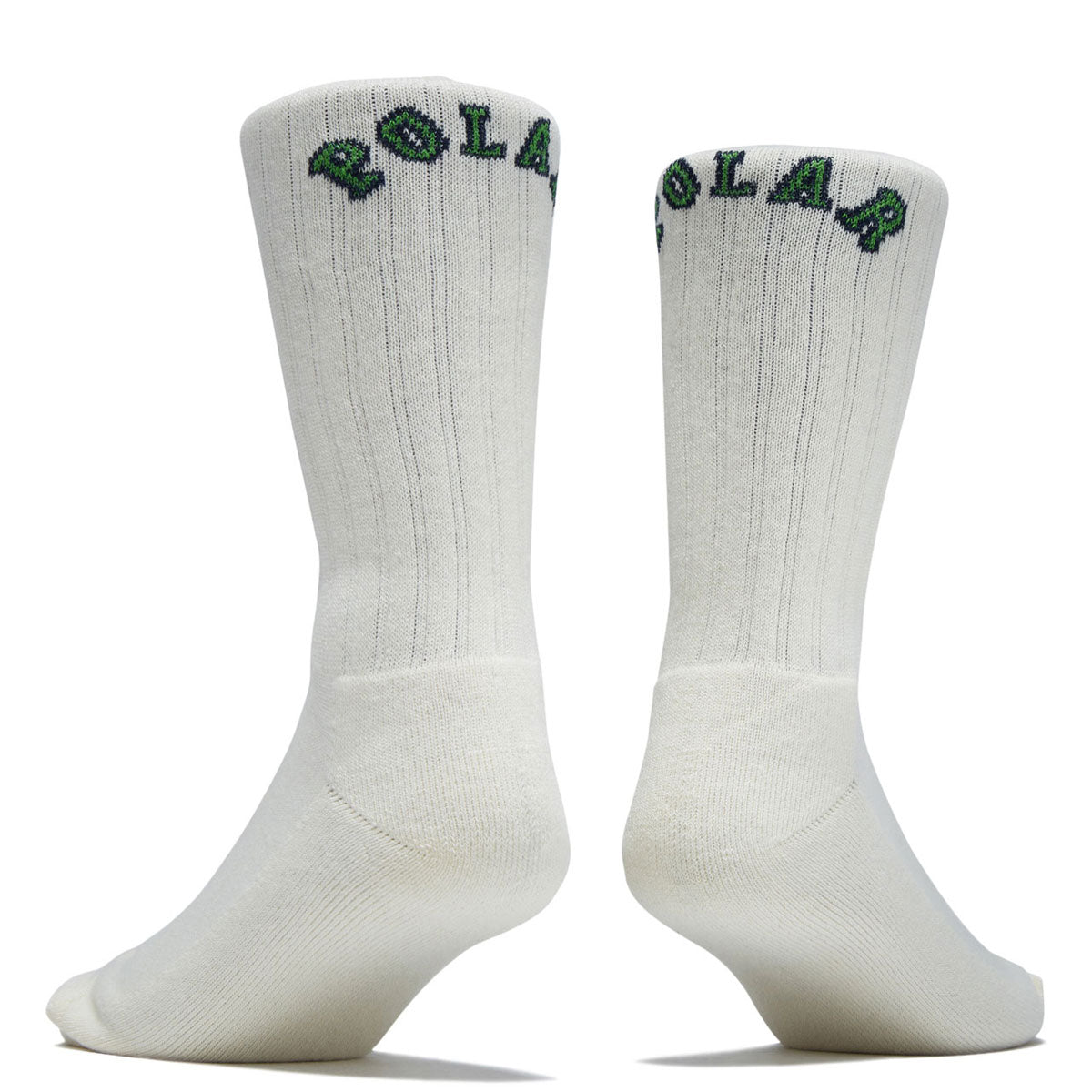 Polar Large Rib College Logo Socks - Cloud White image 2