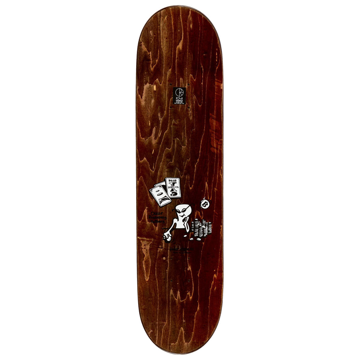 Polar Oskar Rozenberg Poker Face Skateboard Deck - 8.50