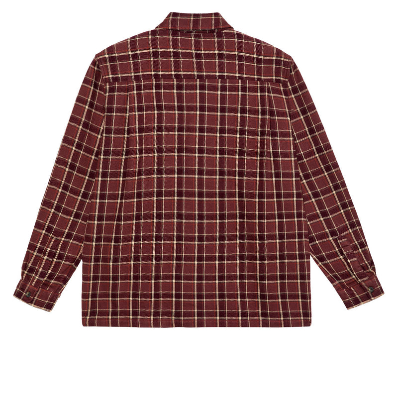 Polar Mike Long Sleeve Flannel Shirt - Oxblood Check