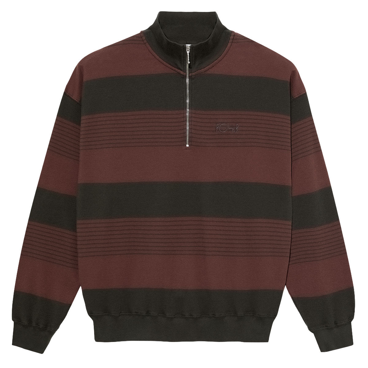 Polar Surf Half Zip Long Sleeve Shirt - Dirty Black/Brownstone image 4