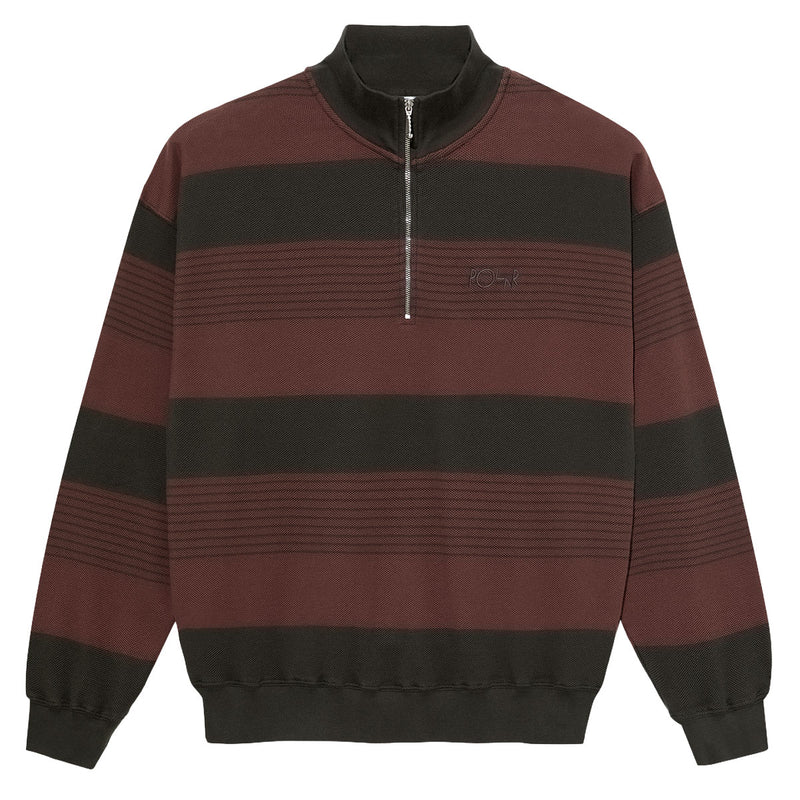 Polar Surf Half Zip Long Sleeve Shirt - Dirty Black/Brownstone