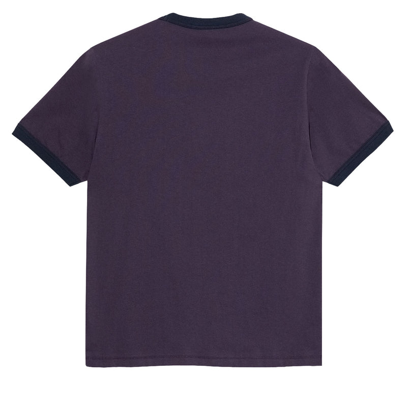 Polar Ringer T-Shirt - Dark Violet/Navy