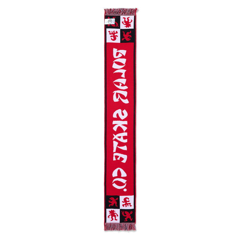 Polar Checkers Football Scarf - Red