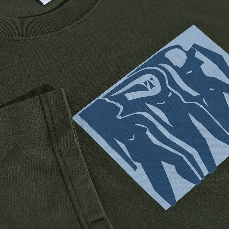 Polar Cut Outs T-Shirt - Dark Olive