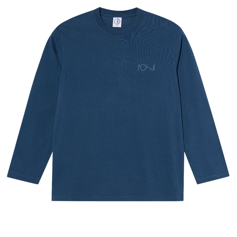 Polar Steve Stroke Logo Long Sleeve T-Shirt - Space Blue