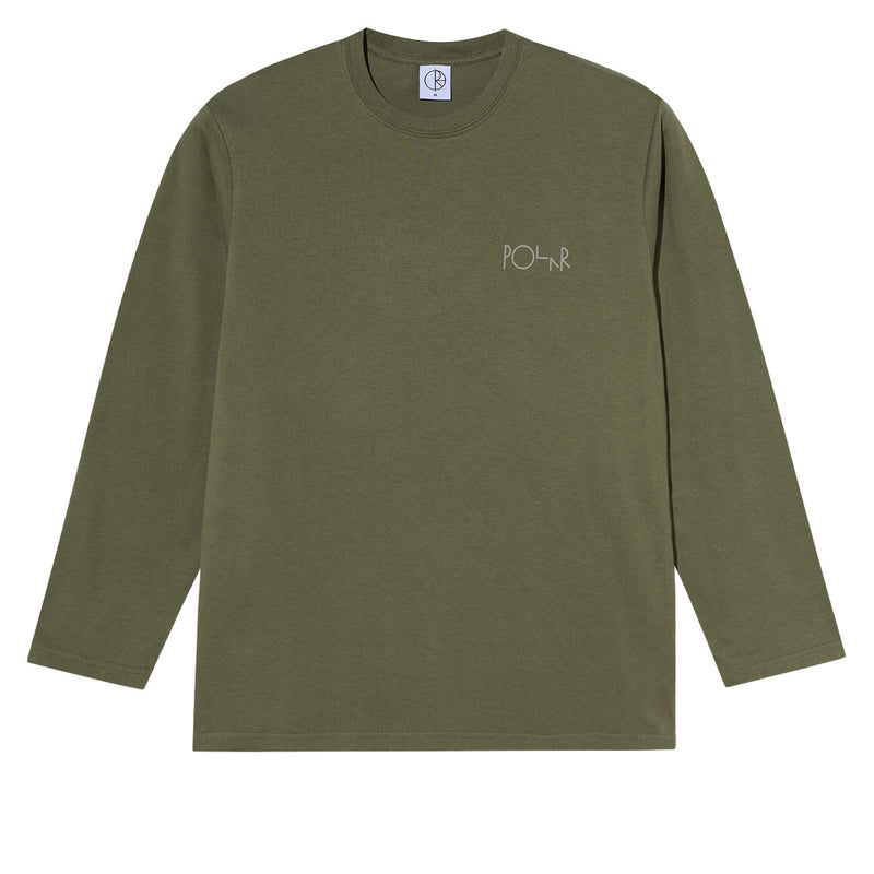 Polar Steve Stroke Logo Long Sleeve T-Shirt - Army Green