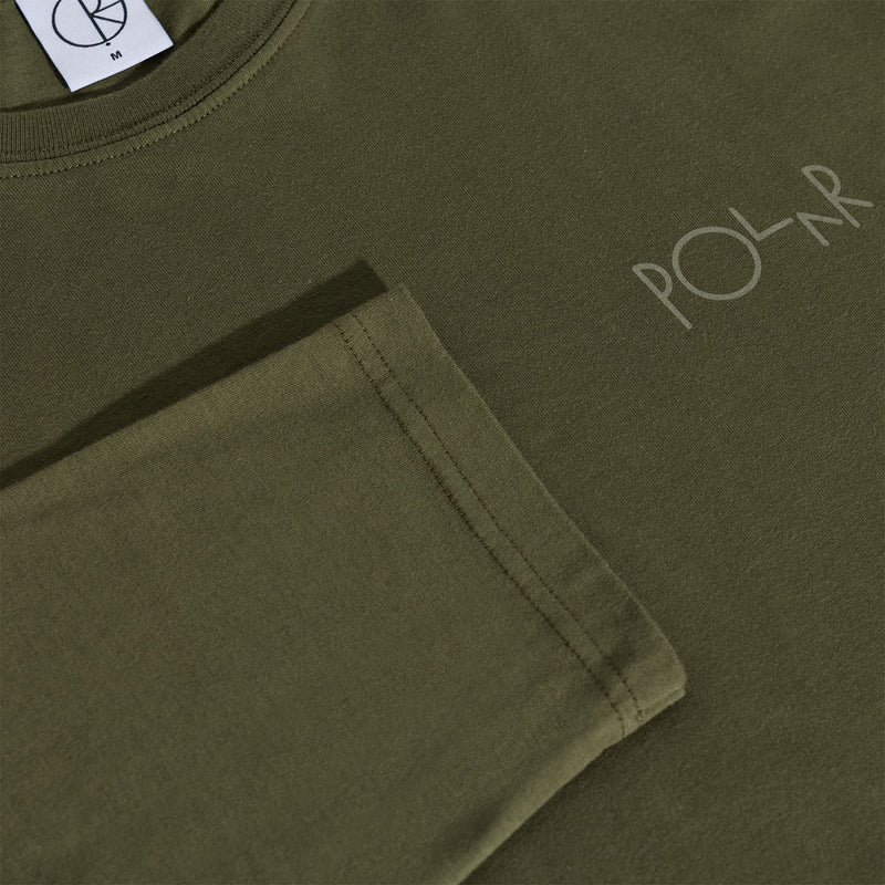 Polar Steve Stroke Logo Long Sleeve T-Shirt - Army Green