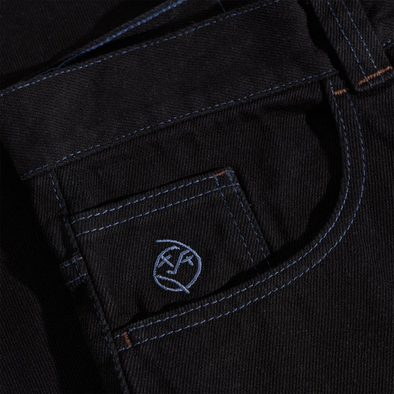 Polar Big Boy Jeans - Black/Blue Stitching