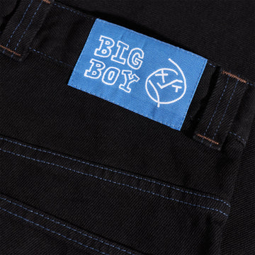 Polar Big Boy Jeans - Black/Blue Stitching