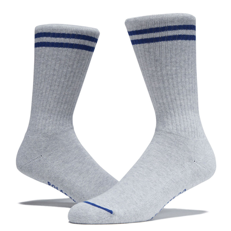 Polar 2 Stripes Rib Socks - Heather Grey/Blue