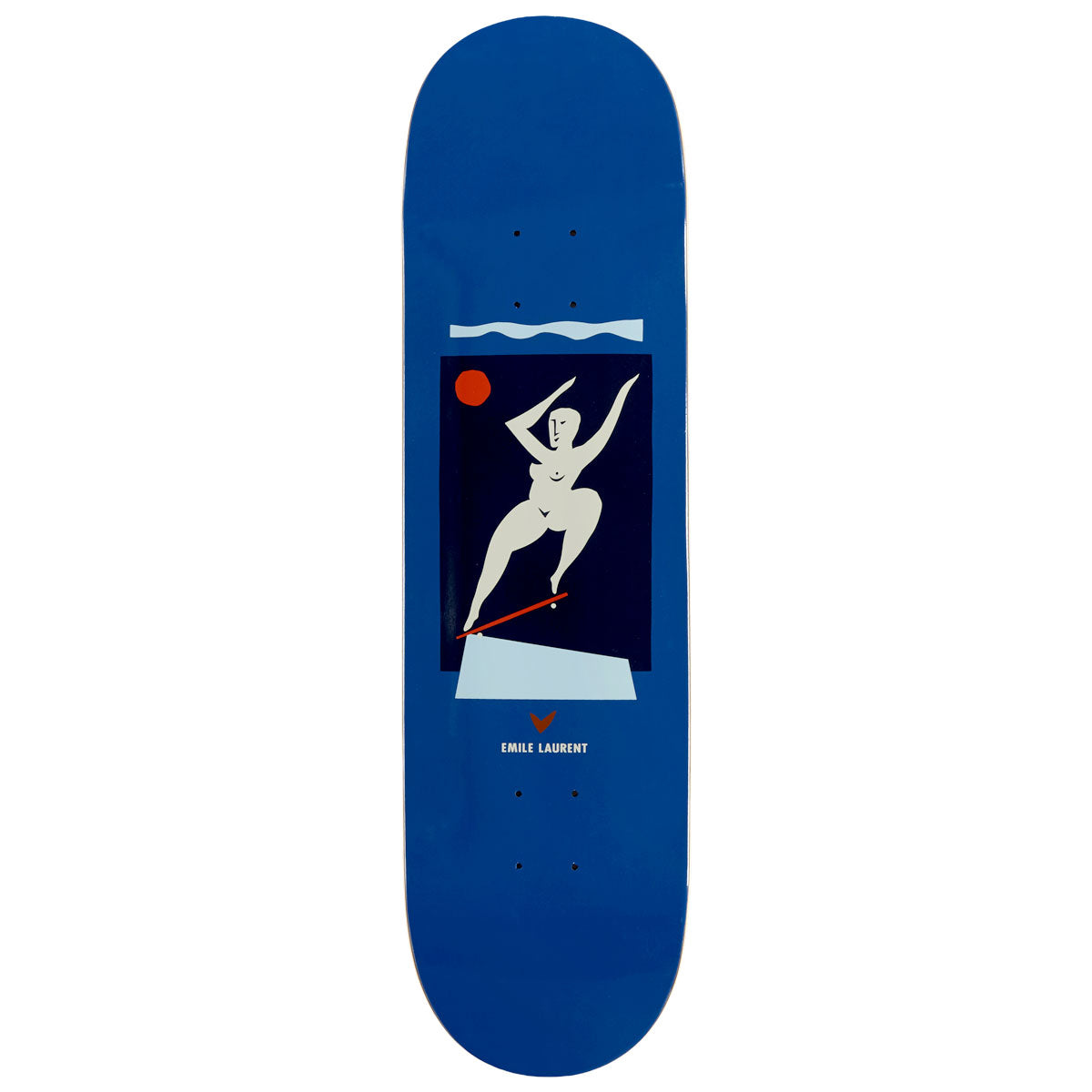 Polar Emile Laurent Crooks Short Skateboard Deck - Blue - 8.50