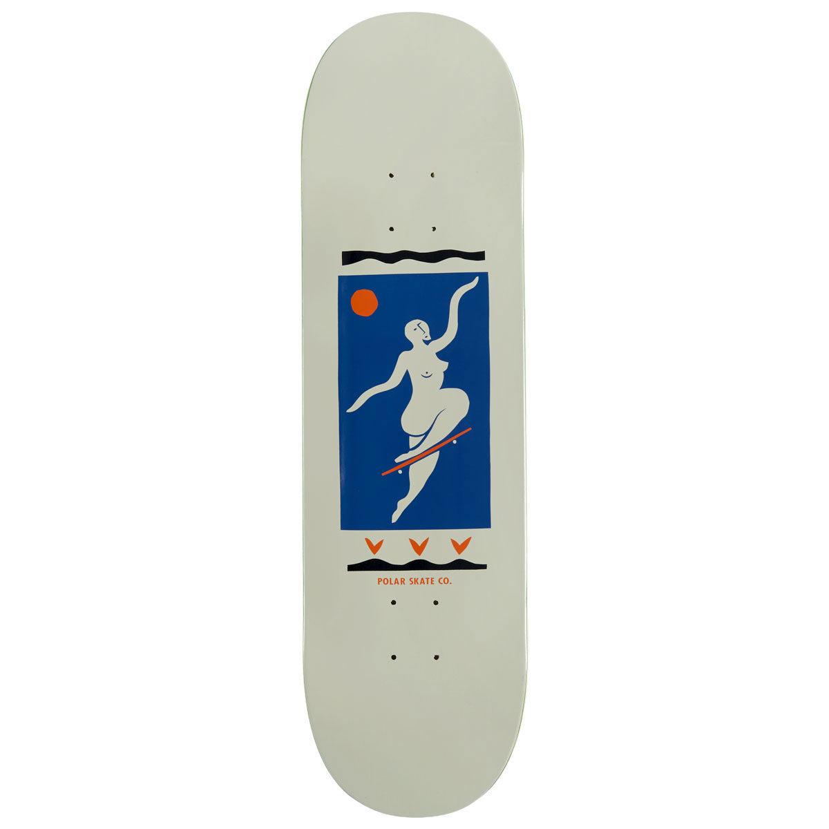 Polar No Comply Team Short Skateboard Deck - Cream - 8.50