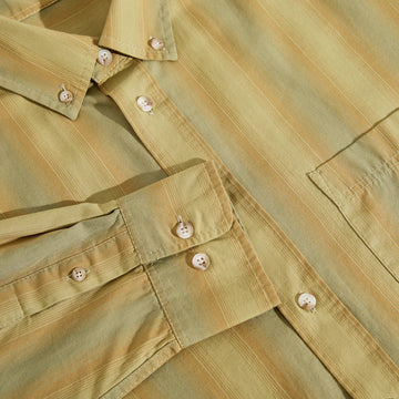 Polar Ben Long Sleeve Shirt - Green Stripe