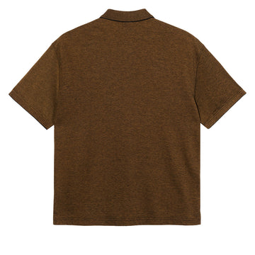 Polar Surf Pique Polo Shirt - Black/Caramel