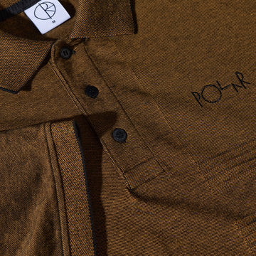 Polar Surf Pique Polo Shirt - Black/Caramel