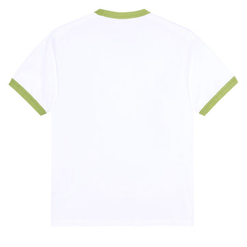 Polar Ringer T-Shirt - White/Peridot