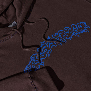 Polar Crude Logo Contrast Dave Hoodie - Chocolate