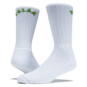 Polar College Large Rib Socks - White